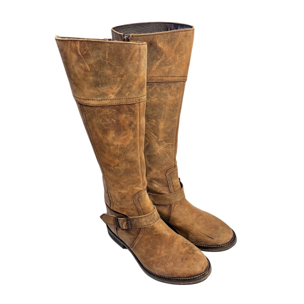 1883 Wolverine Womens 5.5 MARGO Distressed Brown Leather Riding Knee Boot W40277